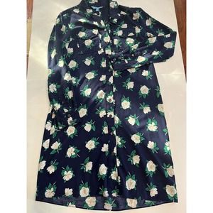 Draper James Shift Dress Navy Floral Sz 4